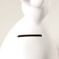 Копилка полистоун "Кролик" 21,5х10 см, белый с золотом