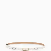 Ремень жен 02-01-01-01, Июнь2515 1,5*0,3*110 см, без винта, пряж золото, 1 прокол, белый