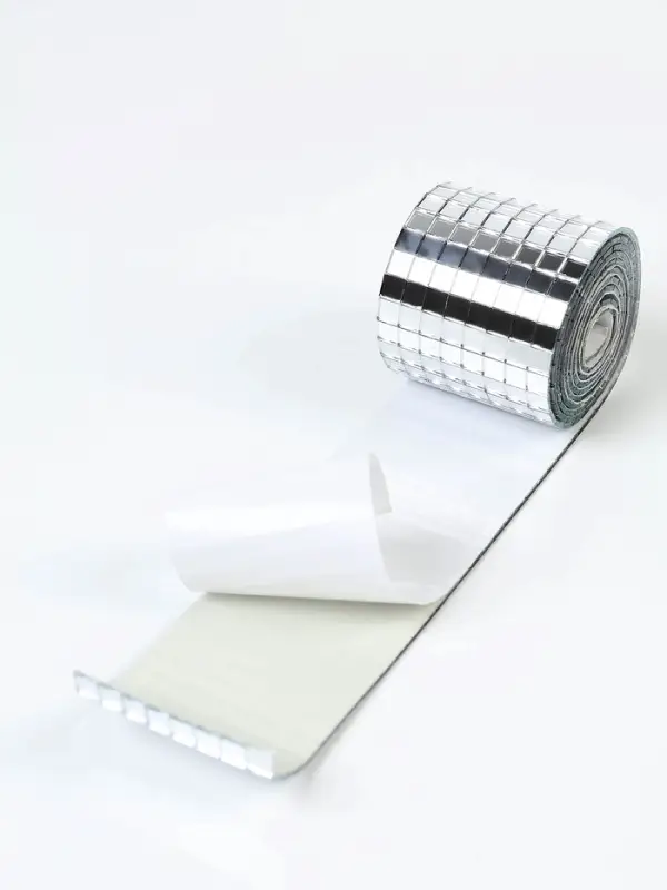 Зеркальная мозаика, самоклеящаяся, 4 см * 1 м, цвет серебро