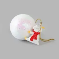 Ёлочная игрушка &laquo;Козлик с шарфом&raquo; на шаре, диам. шара 4.5 см