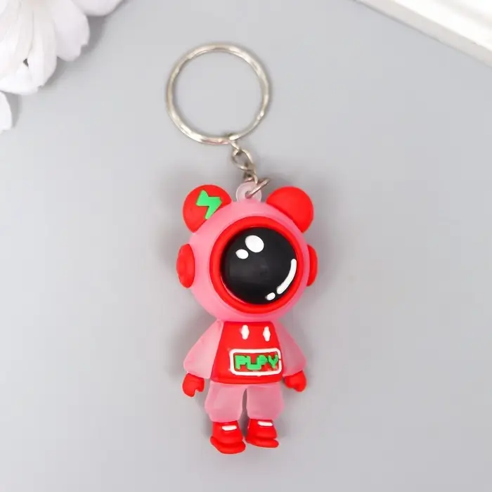 Брелок резина Брелок резина "Игровая космо-мышь" МИКС 1,7х2,8х5,5 см