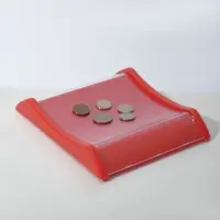 Монетница двухкомпонентная, с местом для рекламной вставки, 19.3&times;16.3&times;2.5 см, красная