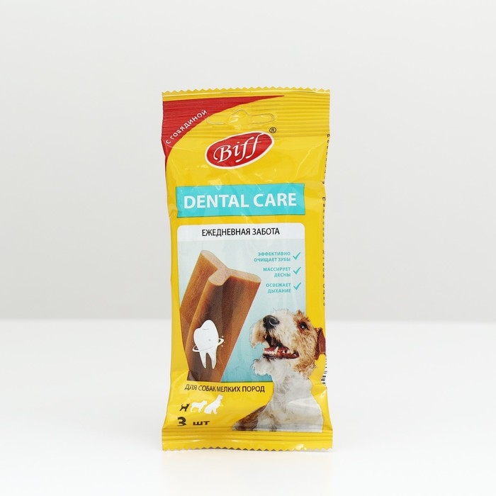 Жевательный снек Dental Care с говядиной для собак мелких пород, 45 г Жевательный снек Dental Care с говядиной для собак мелких пород, 45 г