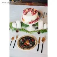 Столовые приборы Magistro &laquo;Версаль&raquo;, 4 предмета, нержавеющая сталь, золотистые, чёрные