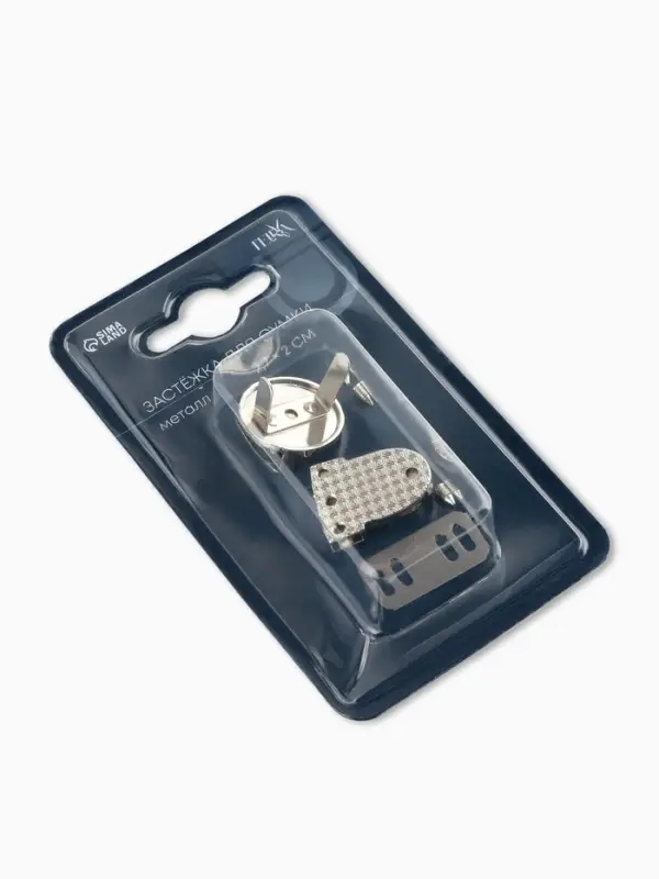 Застёжка для сумки TEIRA, металлическая, 11.9 г, 2.7&times;2 см, цвет серебряный