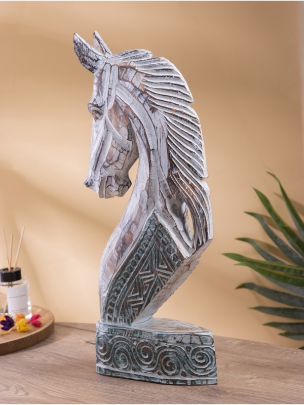 Сувенир резной дерево Сувенир резной дерево "Голова коня", 22х7х50 см