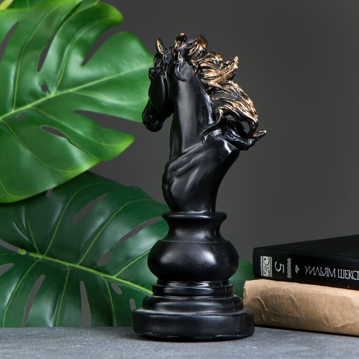 Фигура  Фигура "Конь" черный, 11х14х26см