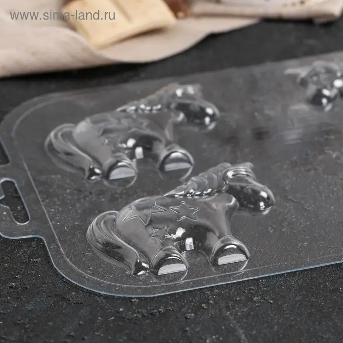 Форма для шоколада и конфет «Шоко-Единорог», пластик, прозрачная Форма для шоколада и конфет «Шоко-Единорог», пластик, прозрачная