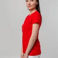 Футболка женская T-bolka Stretch Lady, красная, размер S