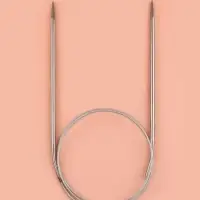 Спицы круговые, для вязания, с металлическим тросом, d=3.5 мм, 14/80 см
