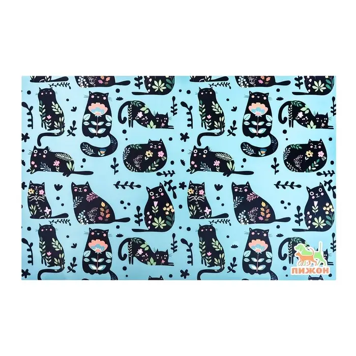 Коврик под миску  Коврик под миску "Пижон" 43 х 28 см "Коты расписные"