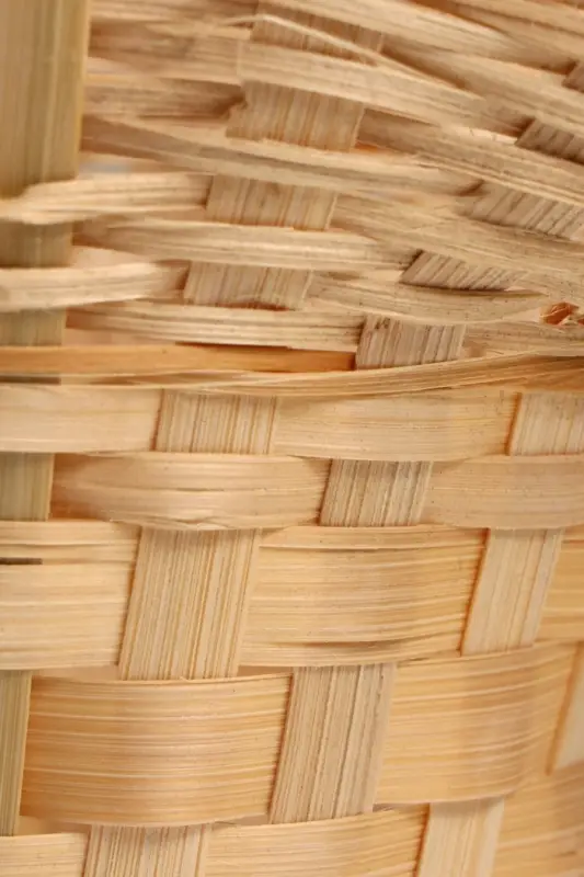 Корзина плетёная, 21&times;18&times;14 см, ручка h=15 см, бамбук, натуральный цвет