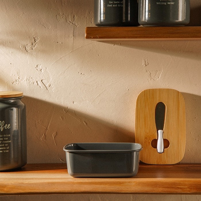 Маслёнка SL Home «Каса Перфекто», с ножом для масла, бамбуковая крышка, 15×10×5,5 см Маслёнка SL Home «Каса Перфекто», с ножом для масла, бамбуковая крышка, 15×10×5,5 см