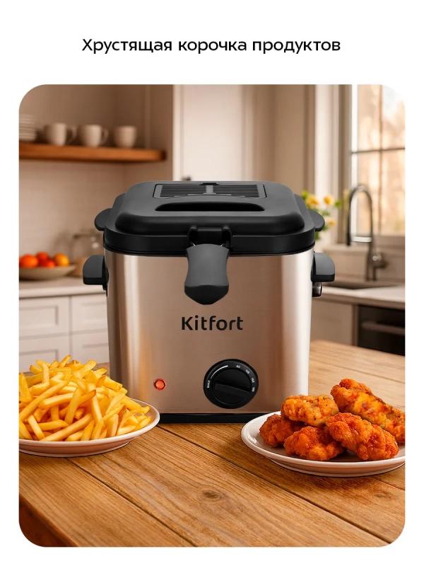 Фритюрница электрическая со съемной чашей КТ-6541 - 800 Вт
