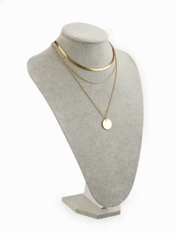 Бюст для украшений QF, 23&times;17&times;35 см, h=35 см, серый