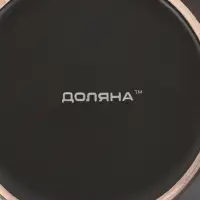 Десертная тарелка Доляна &laquo;Ваниль&raquo;, d=19.5 см, керамика, чёрная