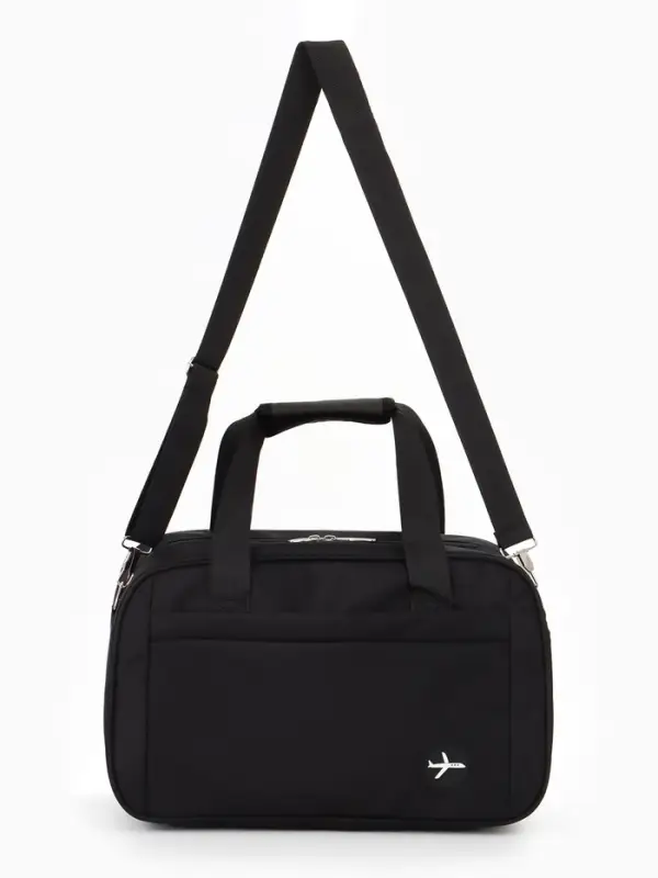 Сумка дор РК Одноцвет, 39*20*25, отд на молнии, н/карман, дл ремень, черный