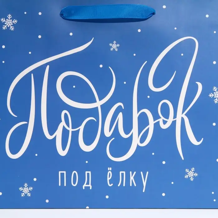 Пакет подарочный новогодний ламинированный «Подарок под елку», ML 27 х 23 х 11.5 см