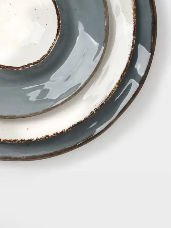 Тарелка Magistro Alpine Frost, d=18 см, фарфор, голубовато-серый