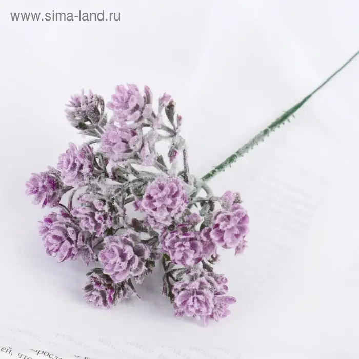 Букет искусственный «Круглолист» с напылением, 17 см, МИКС Букет искусственный «Круглолист» с напылением, 17 см, МИКС