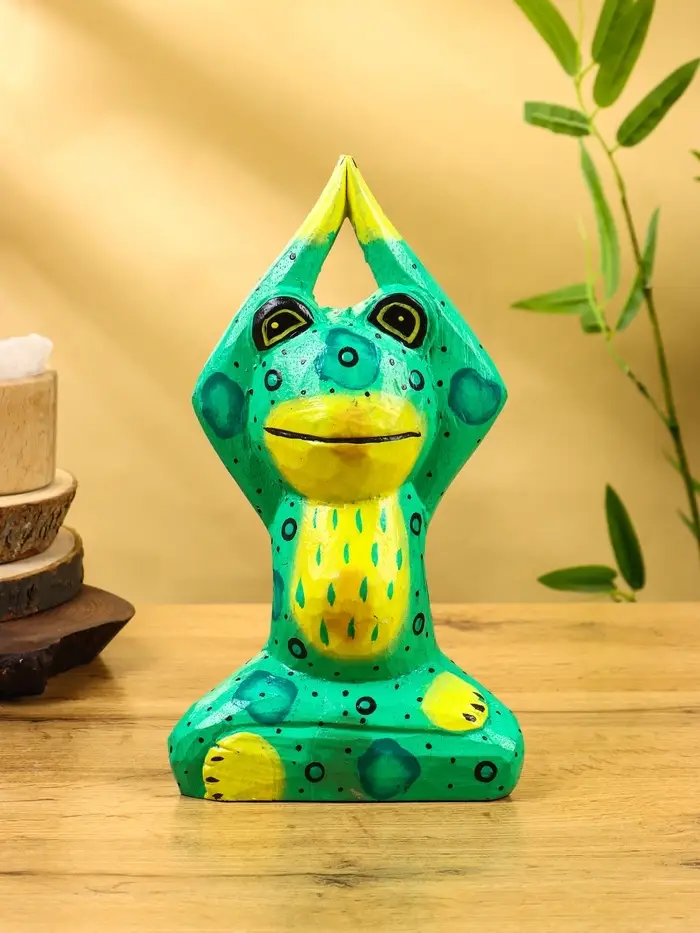 Сувенир интерьерный «Лягушка-йог», 15×8×25 см, дерево Сувенир интерьерный «Лягушка-йог», 15×8×25 см, дерево