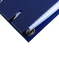 Тетрадь на кольцах Calligrata A5, 80 листов, в клетку, пластиковая обложка, блок офсет, синяя