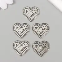 Декор металл для творчества "Сердечко - Я ♥ тебя" 2,5х2,3 см