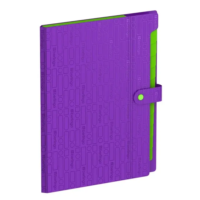 Папка А4, 12 отделений, Your Way, 600 мкм, на кнопке, фиолетовая