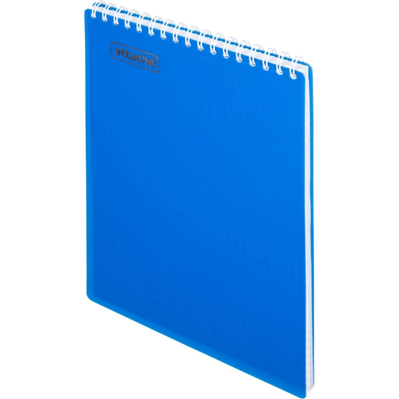 Блокнот на спирали А5 80л  Attache клетка, обложка Plastic