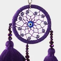 Брелок "Ловец снов" 17 см, цв. фиолетовый Брелок "Ловец снов" 17 см, цв. фиолетовый