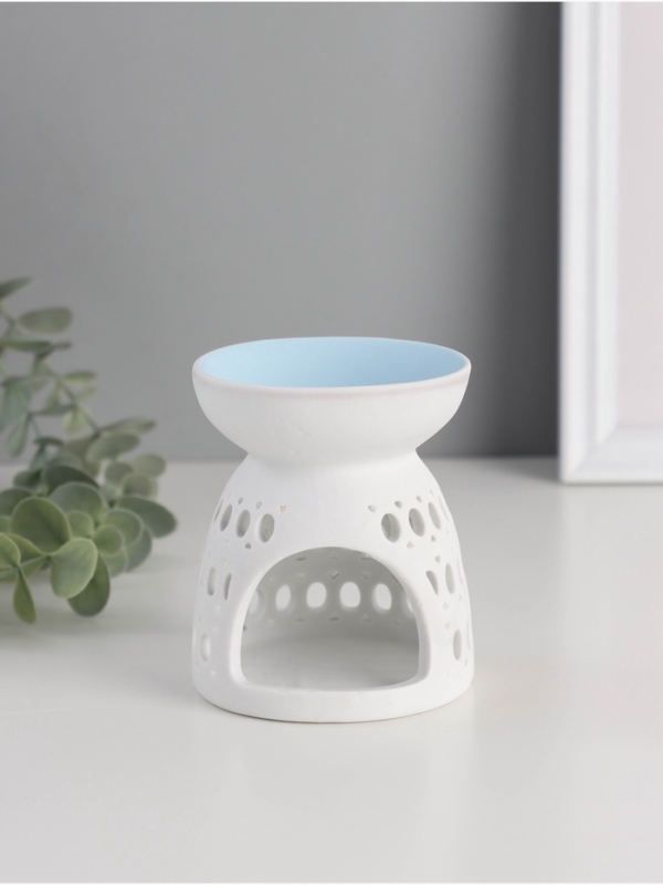 Аромалампа керамика Аромалампа керамика "Греческий узор" белый МИКС 8х8х9,3 см