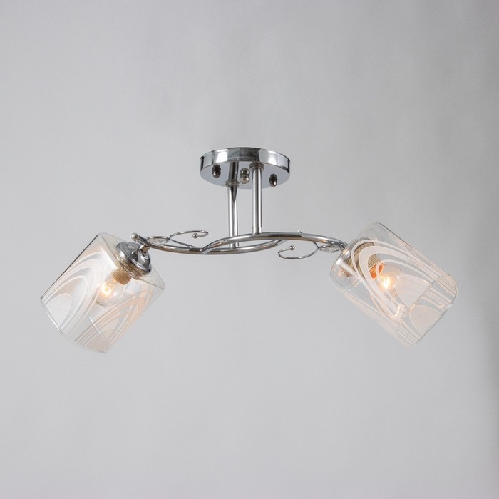 Люстра потолочная "Мари" 2х40Вт Е27 Цвет: Серебро