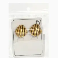 Серьги клипсы для ушей QF &laquo;Ракушка&raquo;, цвет чернёное золото