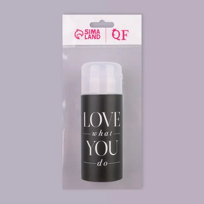 Флакон с помпой Love what you do, 150 мл, чёрный, белый