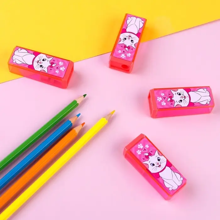 Точилка пластиковая прямоугольная, «Коты аристократы»