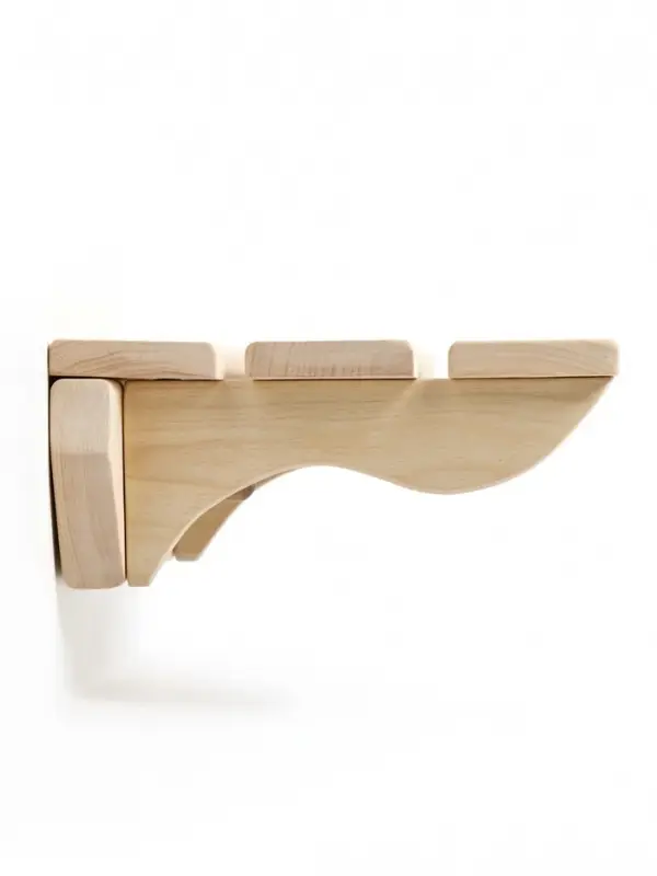 Полка - вешалка "Простая №2" 3 крючка 49х10х23 см