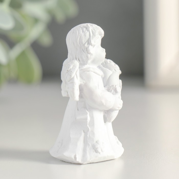 Сувенир полистоун  Сувенир полистоун "Белоснежный ангел в платье с цветами" МИКС 5,2х3,3х3 см