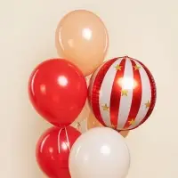 Воздушный шар фольгированный 25" сфера "Новгодний шар" цвет красный Воздушный шар фольгированный 25" сфера "Новгодний шар" цвет красный