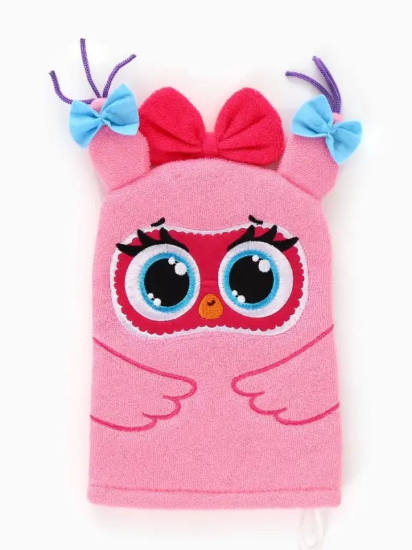 Мочалка детская для купания &laquo;Совушка Соня&raquo;, варежка, из махры, ЦЫП-ЦЫП