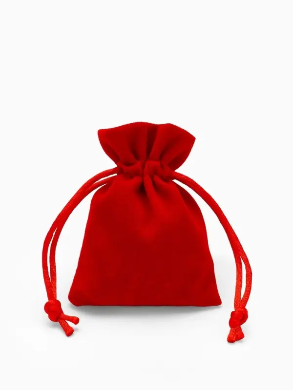 Набор мешочков подарочных 50шт. бархатный "Классика", 6*8, цвет красный (4621397)