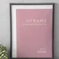 Фоторамка для фото 30х40 см "Oframe", пластик, чёрный, (пластиковый экран)