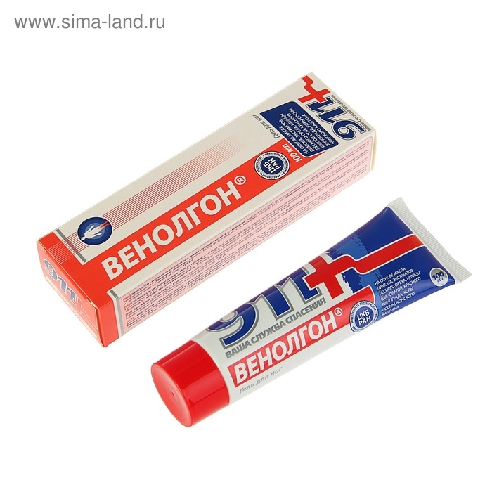 Гель для ног 911  Гель для ног 911 "Венолгон" при тяжести, боли и отеках в ногах, 100 мл