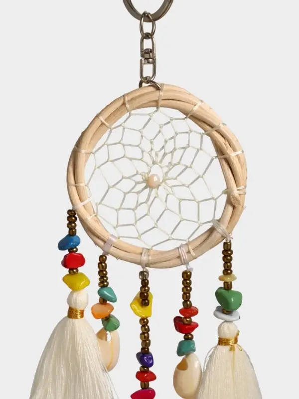 Брелок Брелок "Ловец снов" 17 см, цв. белый