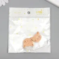 Бусина для творчества дерево "Котенок" 3,1х2,5 см