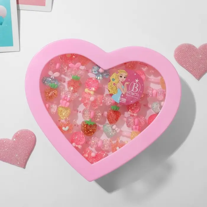 Кольцо детское Выбражулька «Для принцессы», форма МИКС, цветное, безразмерное Кольцо детское Выбражулька «Для принцессы», форма МИКС, цветное, безразмерное