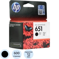 Картридж струйный HP 651 C2P10AE чер. для DJ 5575/5645