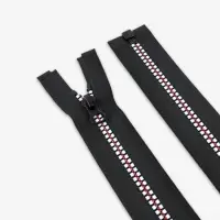 Молния &laquo;Трактор&raquo;, №5, разъёмная, замок автомат, 80 см, чёрная, белая, красная