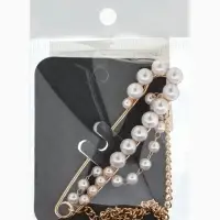 Булавка &laquo;Сияние&raquo; жемчуга, цепочка, L=7.5 см, цвет белый в золоте