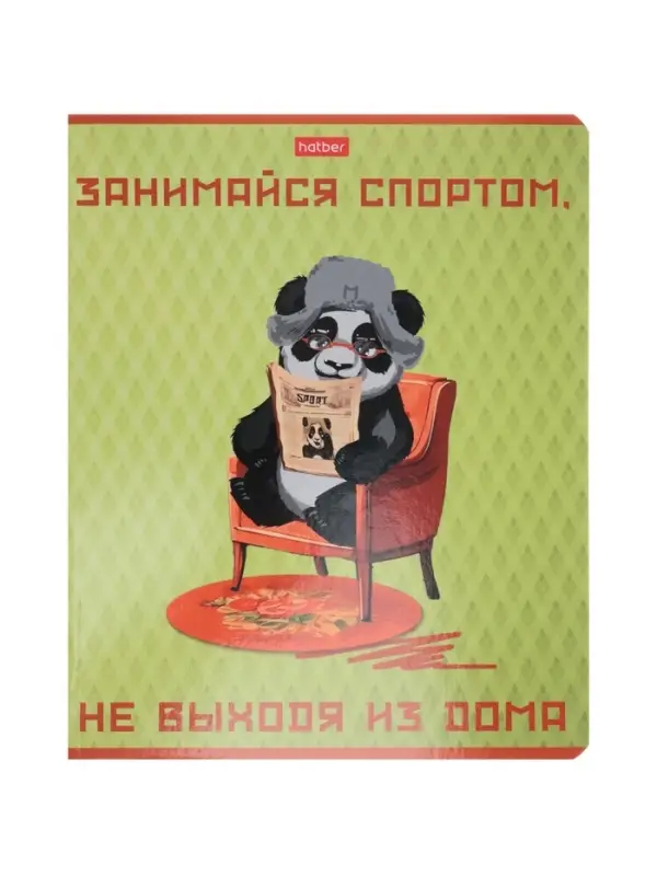 Тетрадь 48л кл Hatber "Мудрая панда", на скобе, скругл углы, 60-65г/м&sup2; 5В МИКС
