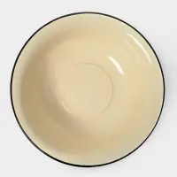 Таз эмалированный, 12 л, без декора, слоновой кости